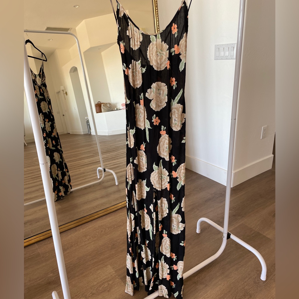 Black Floral Maxi Dress.